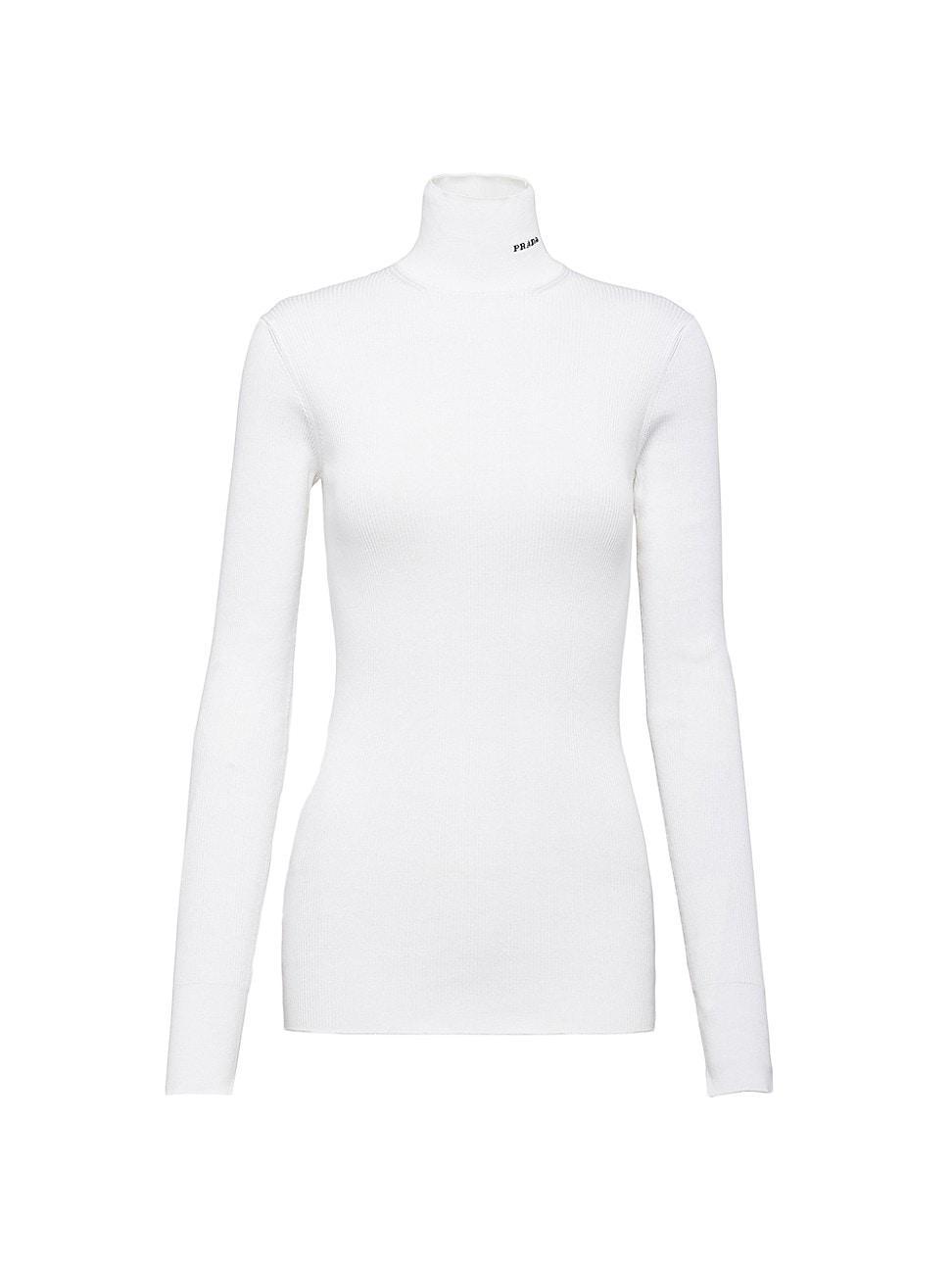 Womens Cotton Turtleneck Sweater Product Image