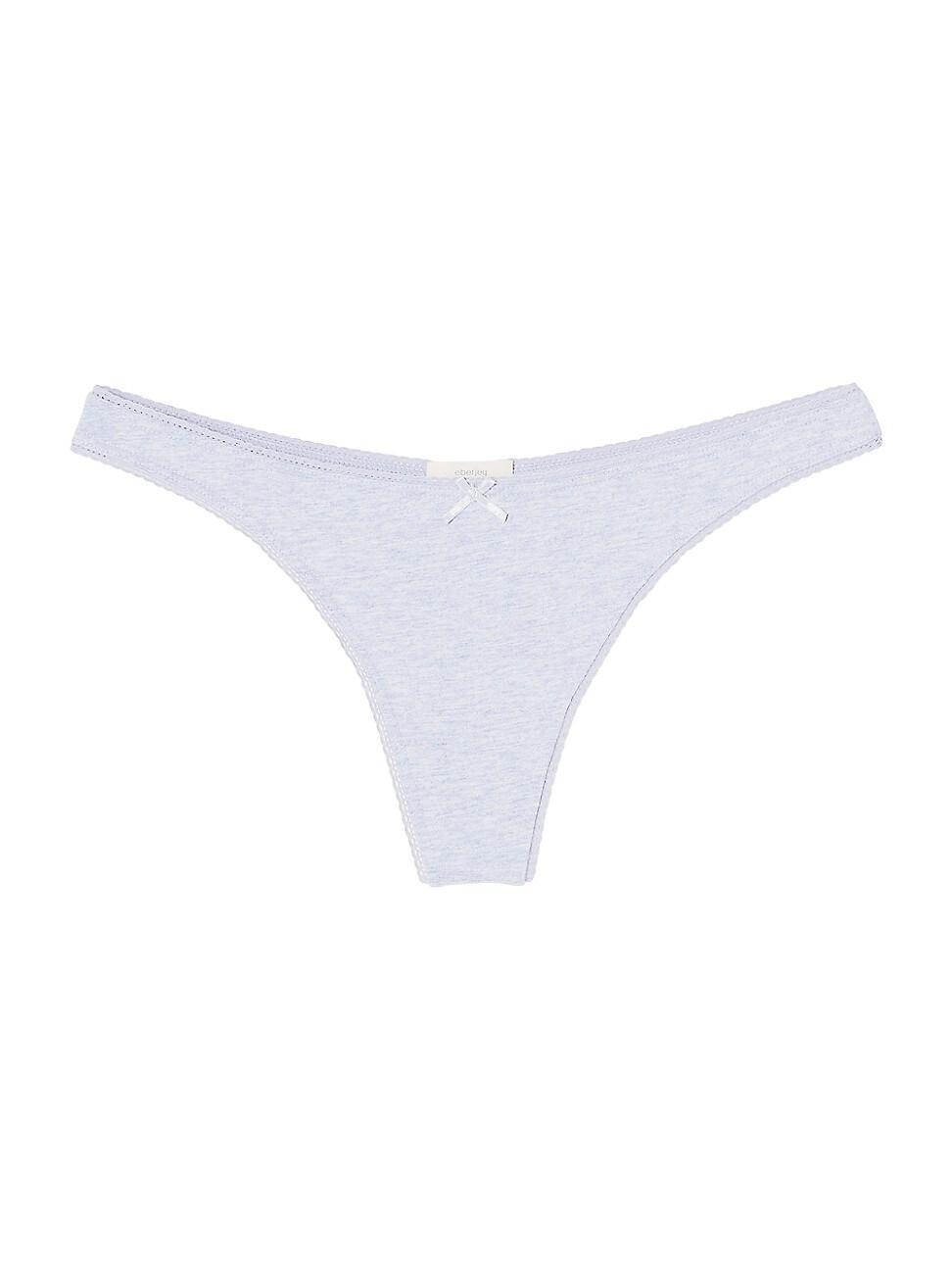 Womens Pima Stretch Cotton Thong Product Image