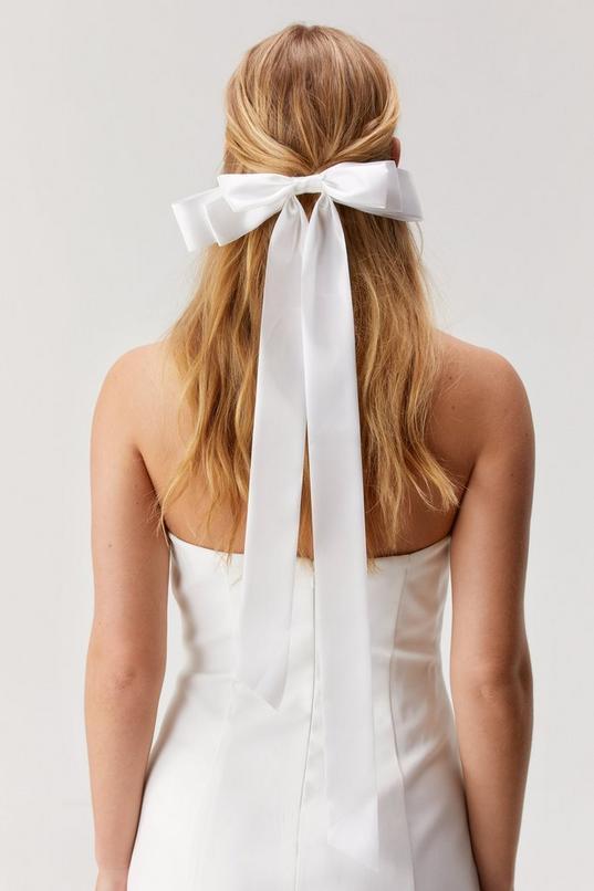 Oversized Satin Bow Hair Clip Product Image