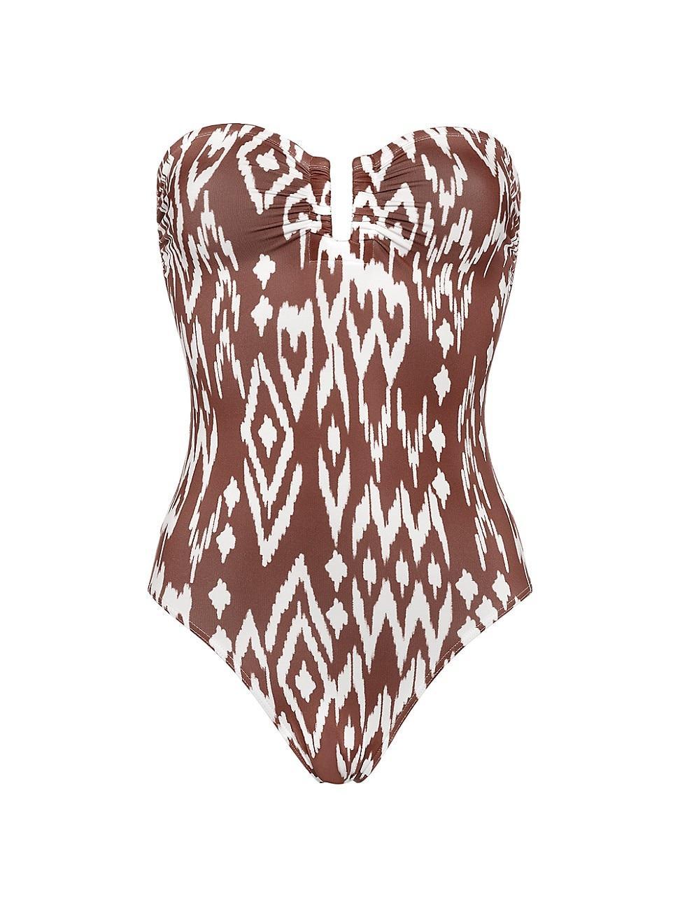 Womens Warm Bustier One-Piece Swimsuit Product Image