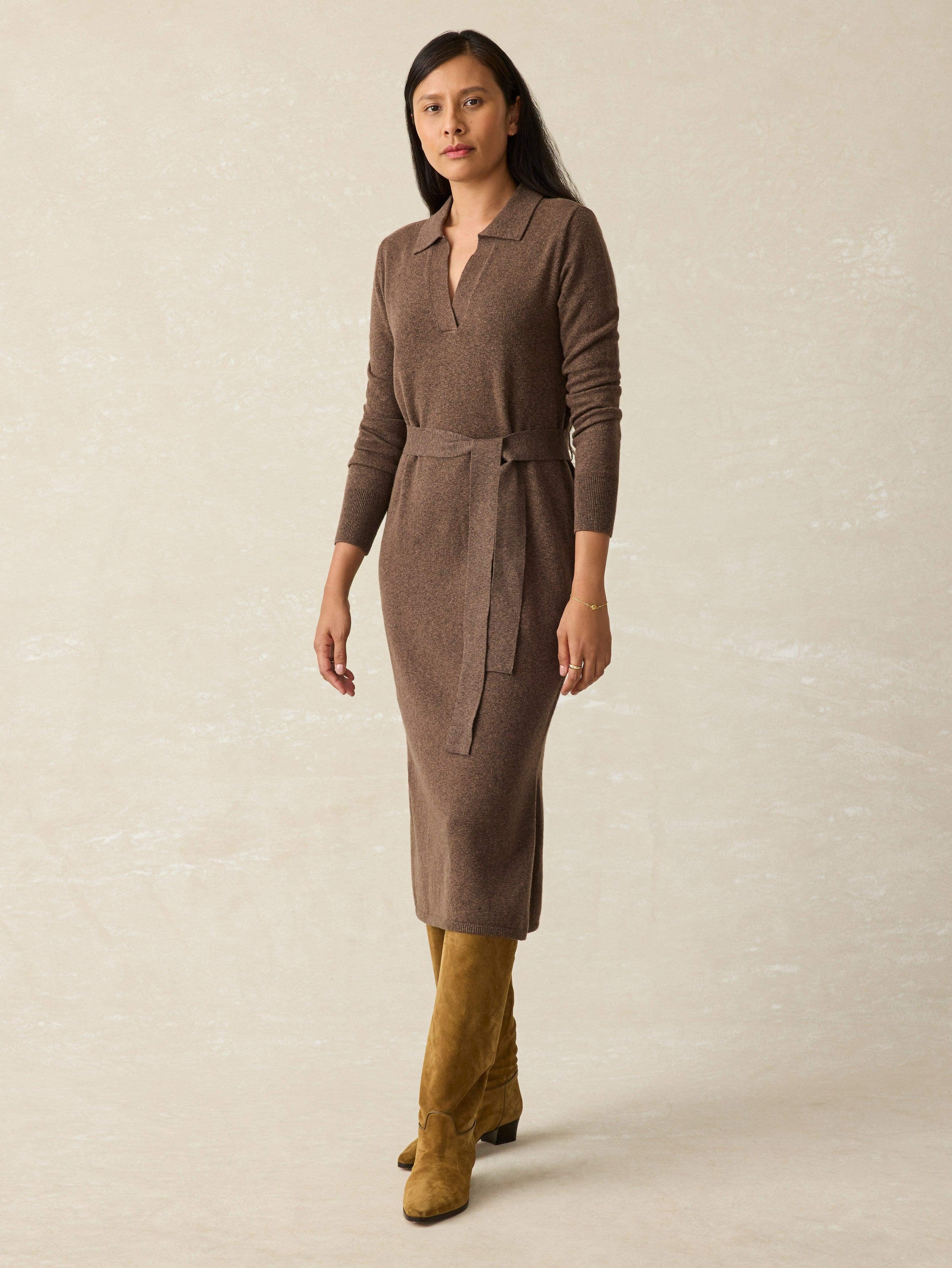 Jackson Sweater Dress - Mocha Heather Female Product Image