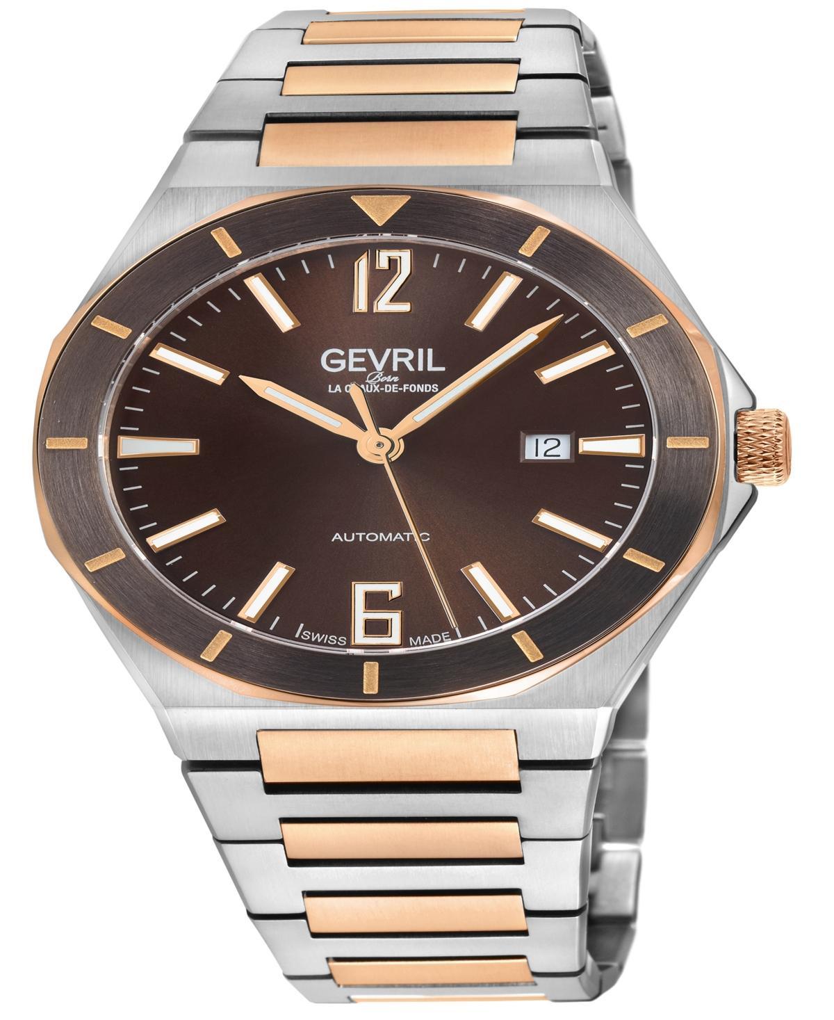 Gevril Mens High Line Two-Tone Stainless Steel Watch 43mm - Two-Tone Product Image