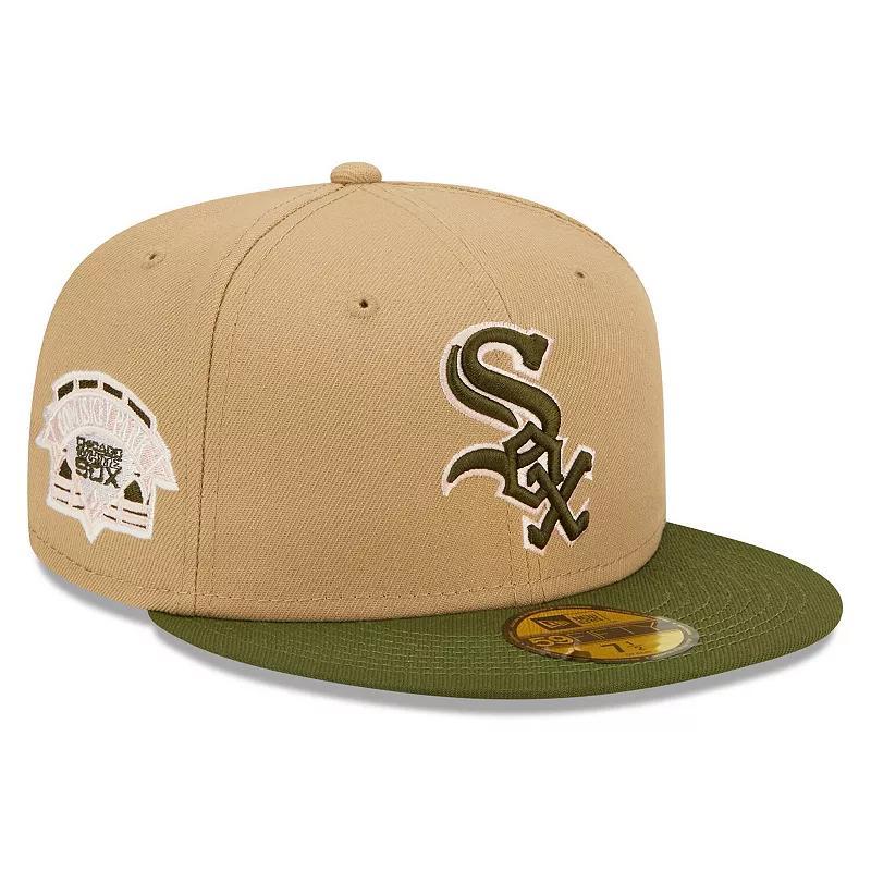 Mens New Era Khaki/Olive Chicago White Sox Pink Undervisor 59FIFTY Fitted Hat Product Image