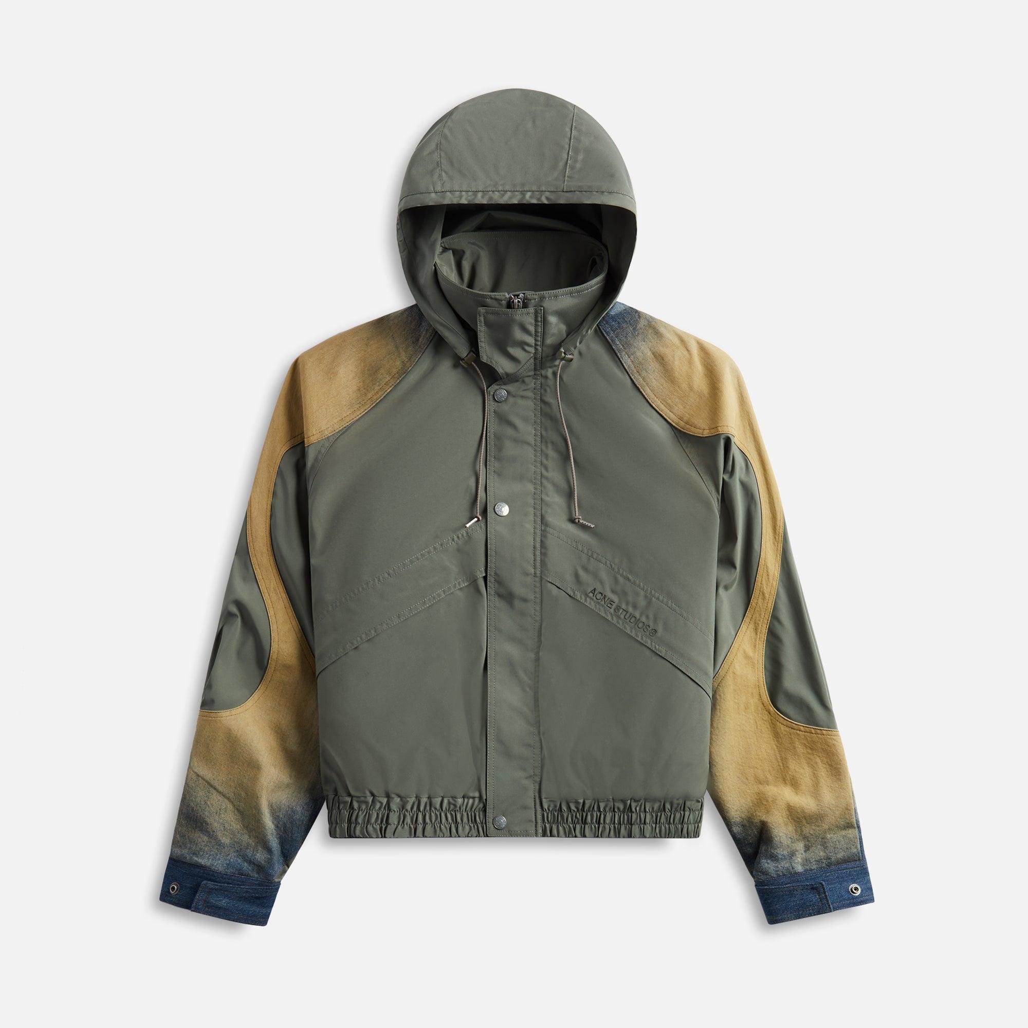 Acne Studios Ocyber Windbreaker Denim Jacket - Olive Green Male Product Image