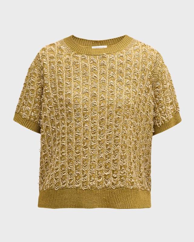 Textured Stitch Crewneck Sweater Product Image