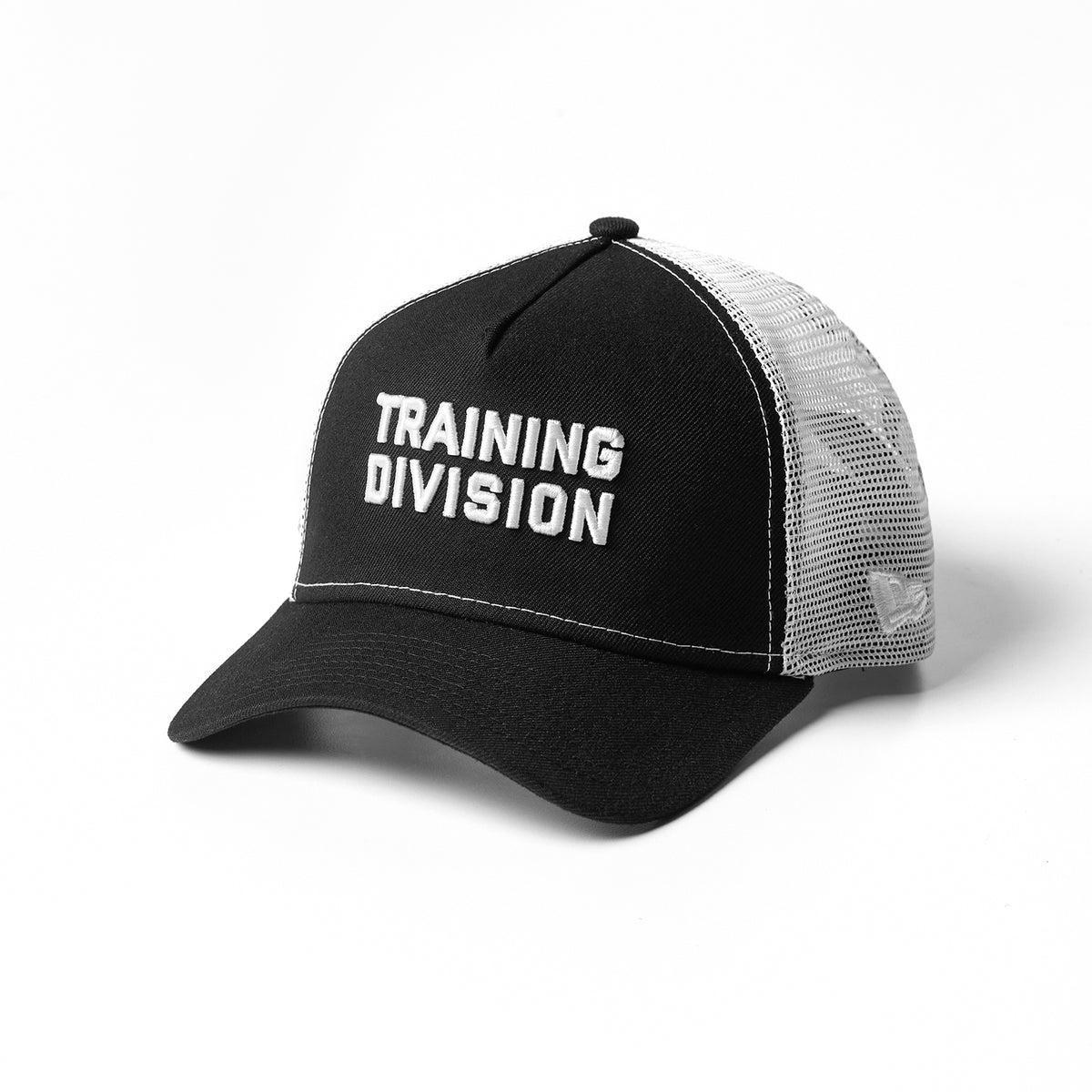 New Era LE 9Forty A-Frame Trucker Hat - Black/White “Training Division” Product Image