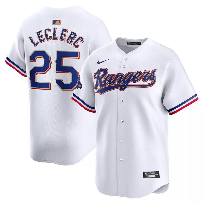 Mens Nike Jose Leclerc Texas Rangers 2024 Gold Collection Limited Player Jersey Product Image