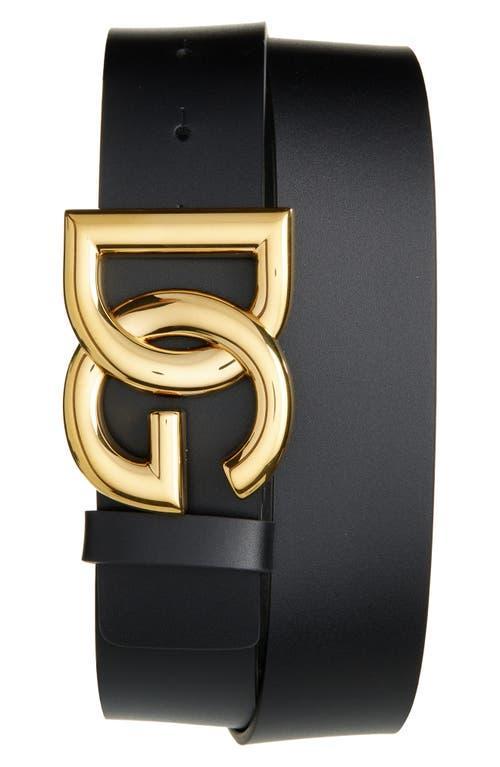 Dolce & Gabbana DG Logo Buckle Leather Belt Product Image