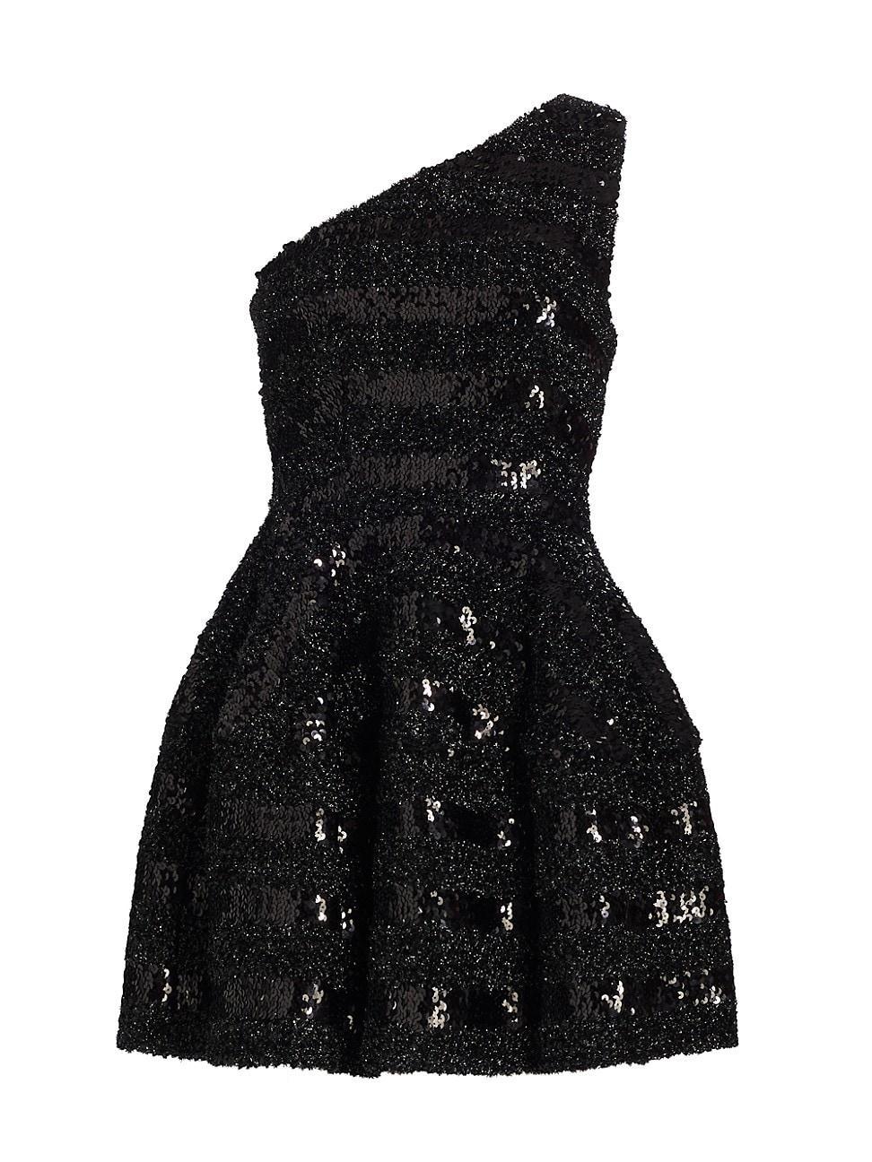 Womens Mireille Sequin One-Shoulder Minidress Product Image