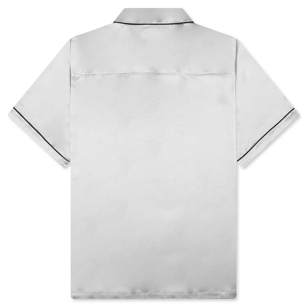 Baptiste Silk Shirt - Silver Male Product Image