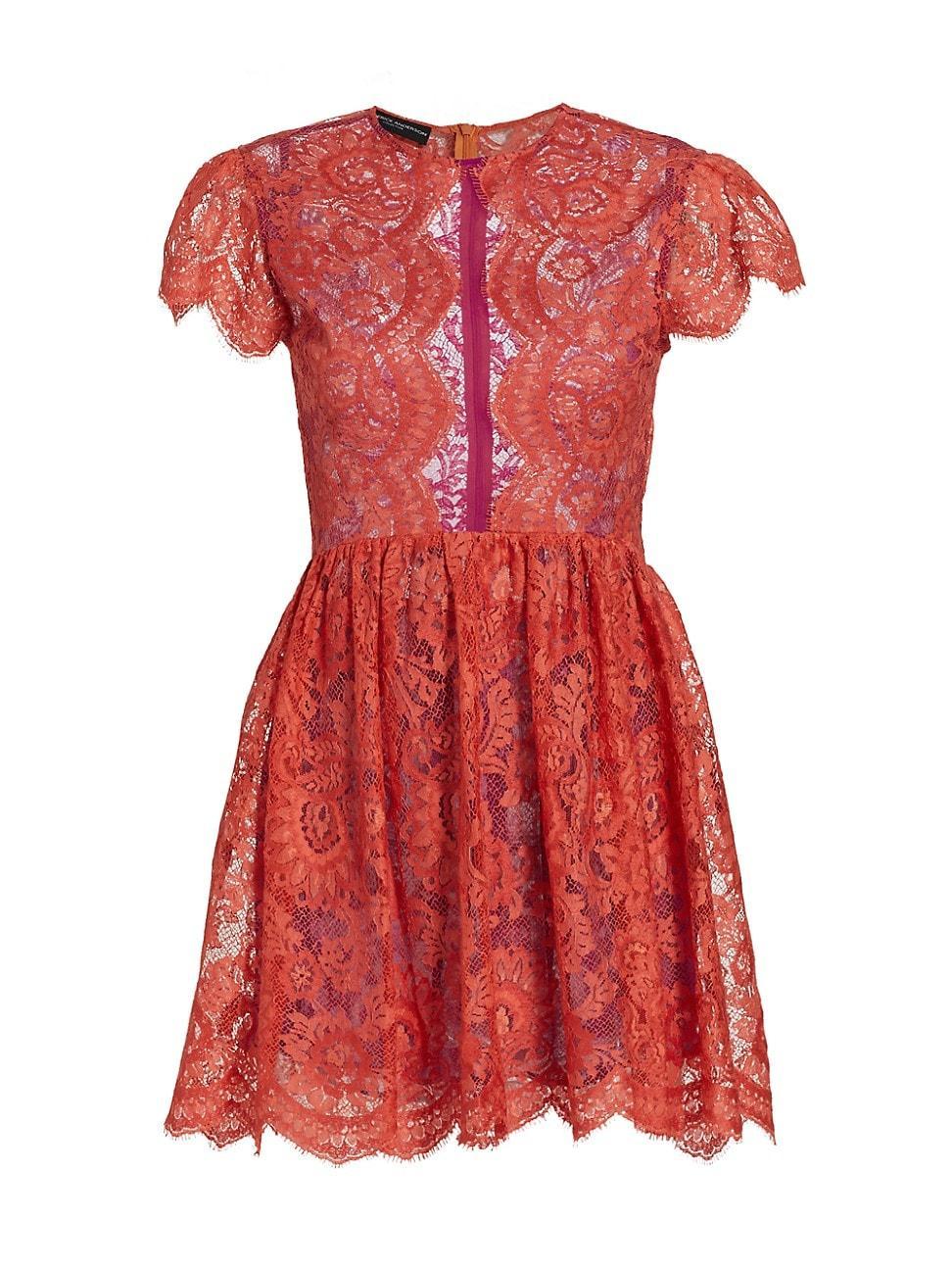 Womens The Garden Party Lace Minidress Product Image