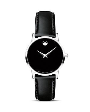 Movado Museum Classic Black Leather Strap Watch, 28mm Product Image