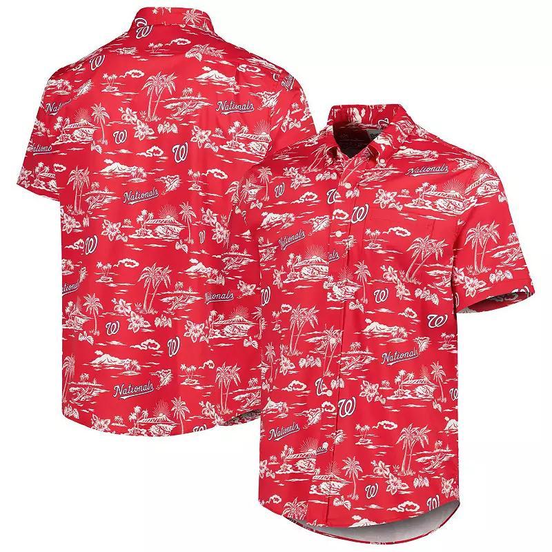 Mens Reyn Spooner Washington Nationals Kekai Performance Button-Up Shirt Product Image