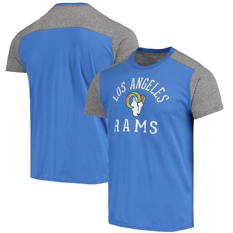 Mens Majestic Threads Royal/Gray Los Angeles Rams Field Goal Slub T-Shirt Product Image