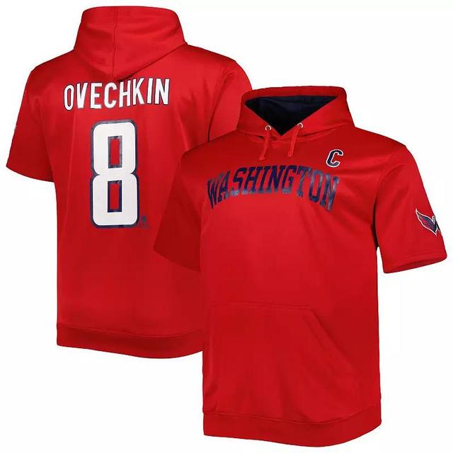 Mens Fanatics Branded Alexander Ovechkin Washington Capitals Big & Tall Captain Patch Name & Number Pullover Hoodie Product Image