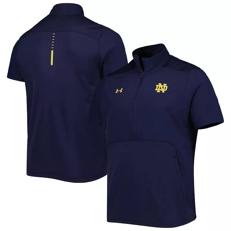 Mens Under Armour Notre Dame Fighting Irish Motivate 2.0 Half-Zip Jacket Blue Product Image