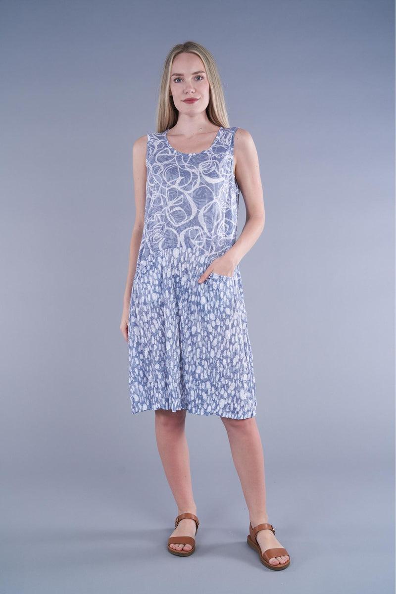 Sky Swirl Crinkle Dress Product Image