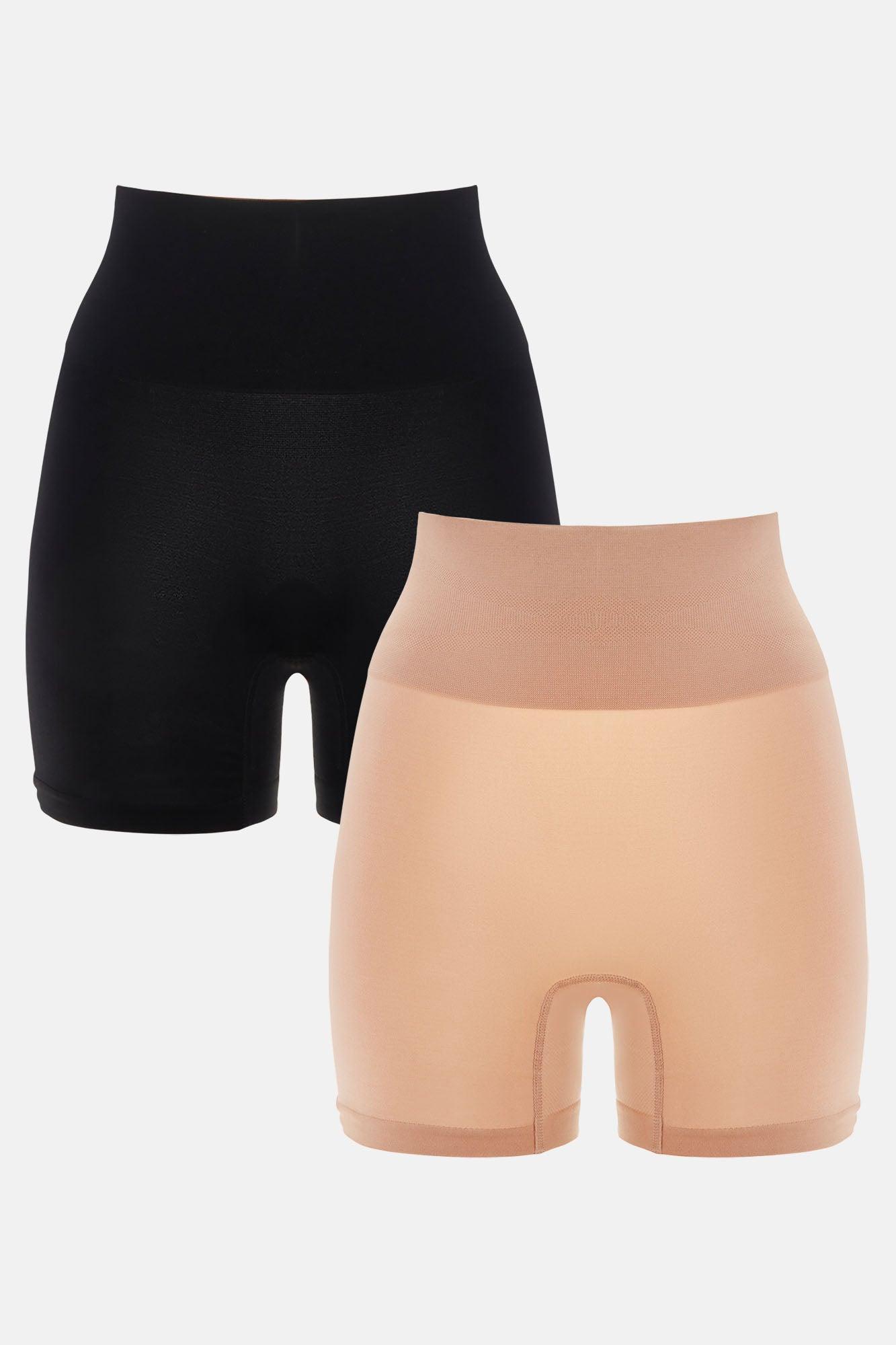 Smooth And Slim Shapewear Short 2 Pack - Black/combo Product Image