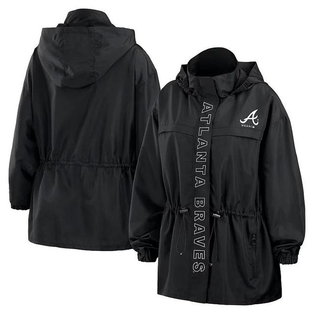 Womens WEAR by Erin Andrews Atlanta Braves Full-Zip Windbreaker Hoodie Jacket Product Image