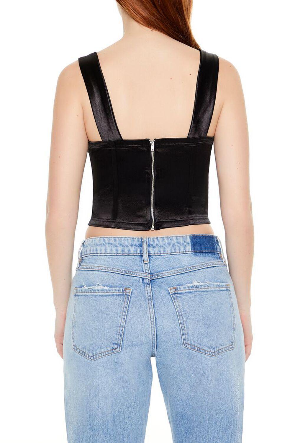 Metallic Sweetheart Crop Top | Forever 21 Product Image