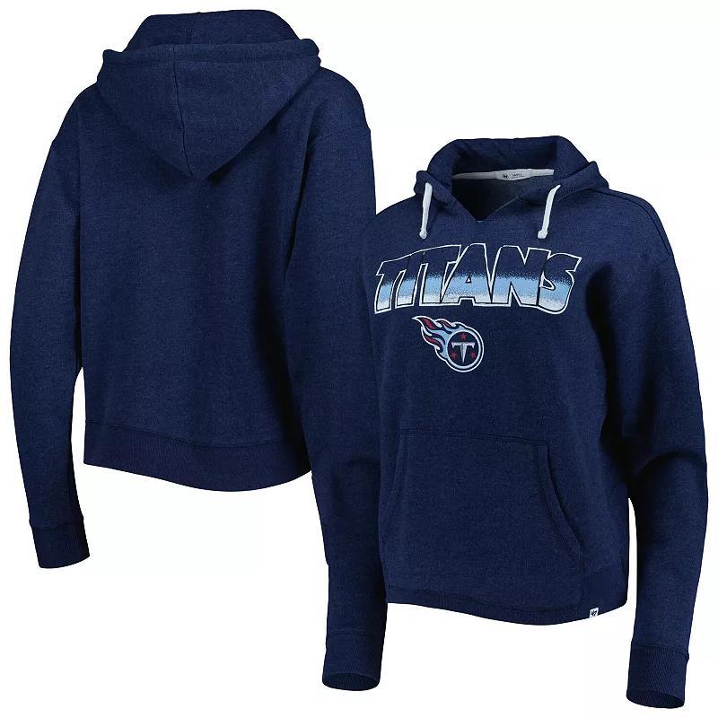 Womens 47 Tennessee Titans Color Rise Kennedy Notch Neck Pullover Hoodie Blue Product Image