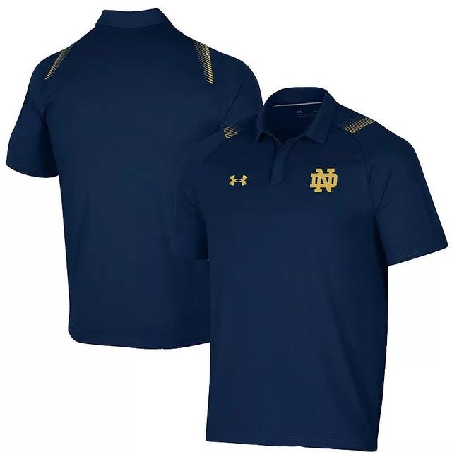 Mens Under Armour Notre Dame Fighting Irish 2021 Sideline Performance Polo Blue Product Image