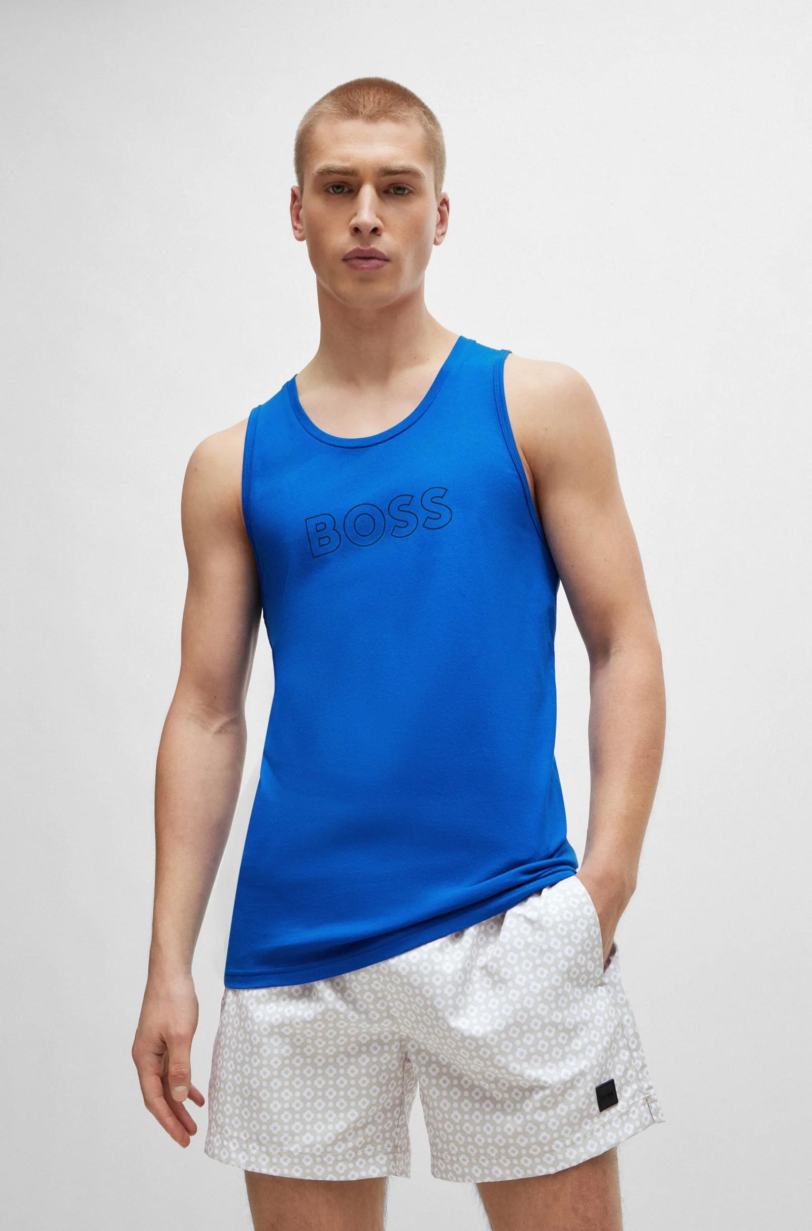 Boss Cotton Tank Top with Outline logo Product Image