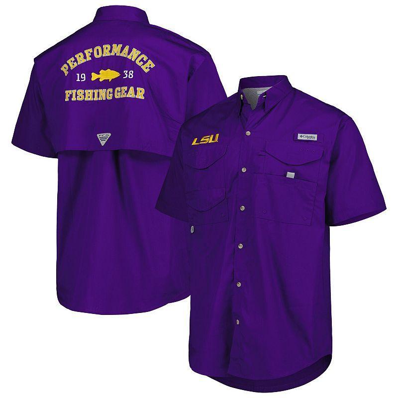 Mens Columbia Purple Lsu Tigers Bonehead Button-Up Shirt Product Image