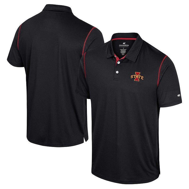 Mens Colosseum Black Iowa State Cyclones Cameron Polo Product Image