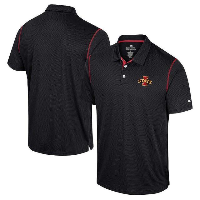 Mens Colosseum Black Iowa State Cyclones Cameron Polo Shirt Product Image