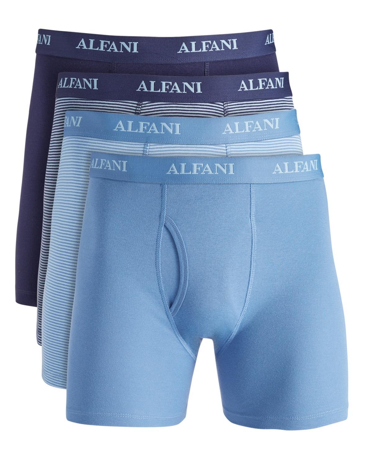 Alfani Mens 4-Pk. Regular-Fit Moisture-Wicking Boxer Briefs, Created for Macys Product Image