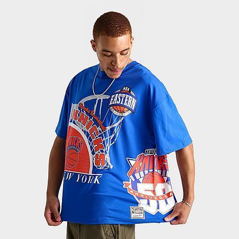 Mitchell And Ness Mens New York Knicks NBA Logo Blast Graphic T-Shirt Product Image