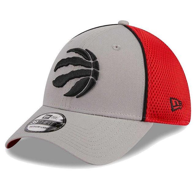 Mens New Era Gray/Red Toronto Raptors Piped Two-Tone 39THIRTY Flex Hat Grey Product Image