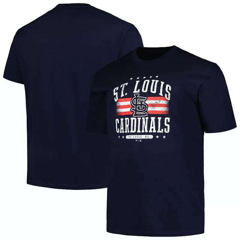 Mens Profile St. Louis Cardinals Big & Tall Americana T-Shirt Blue Product Image