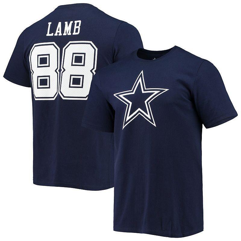 Mens Fanatics Branded CeeDee Lamb Dallas Cowboys Team Player Icon Name & Number T-Shirt Blue Product Image