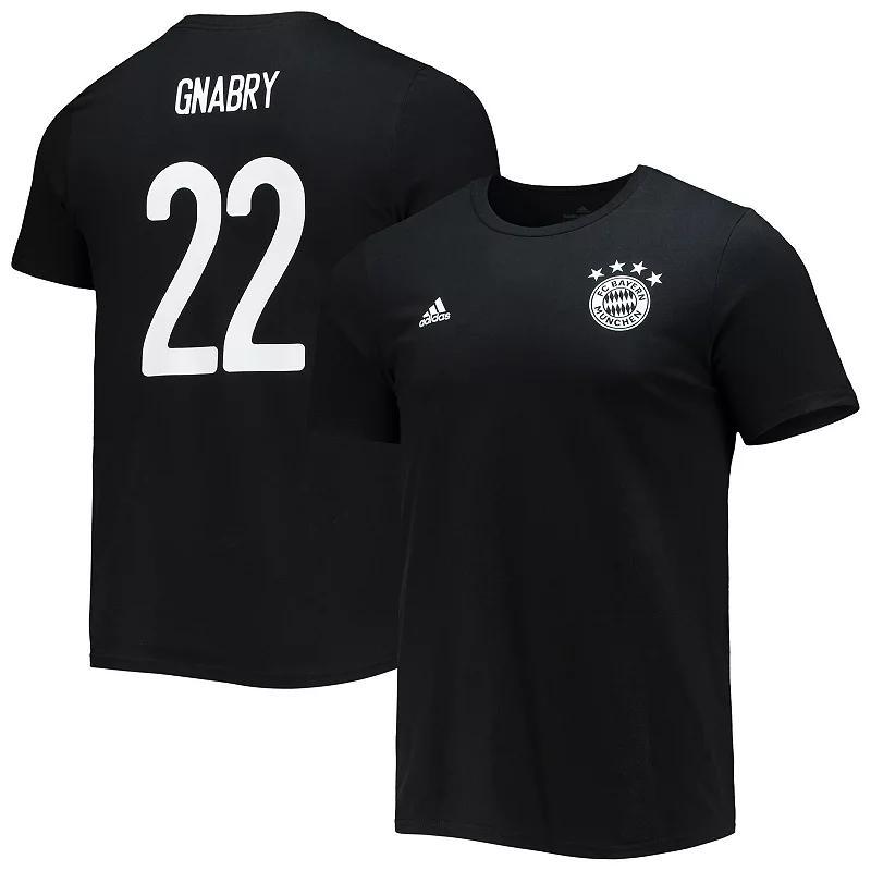 Mens adidas Serge Gnabry Black Bayern Munich Amplifier Name & Number T-Shirt Product Image