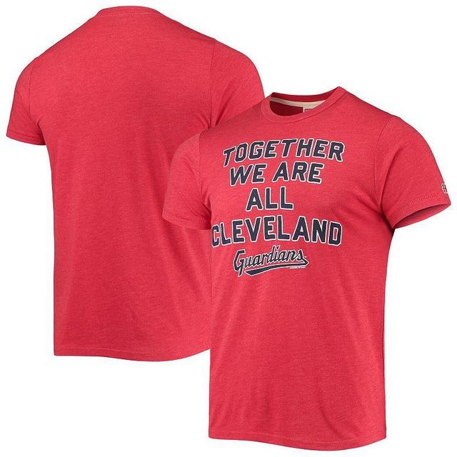 Mens Homage Red Cleveland Guardians Hyper Local Tri-Blend T-Shirt Product Image