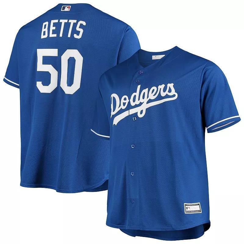 Mens Majestic Mookie Betts Royal Los Angeles Dodgers Big & Tall Replica Player Jersey Product Image