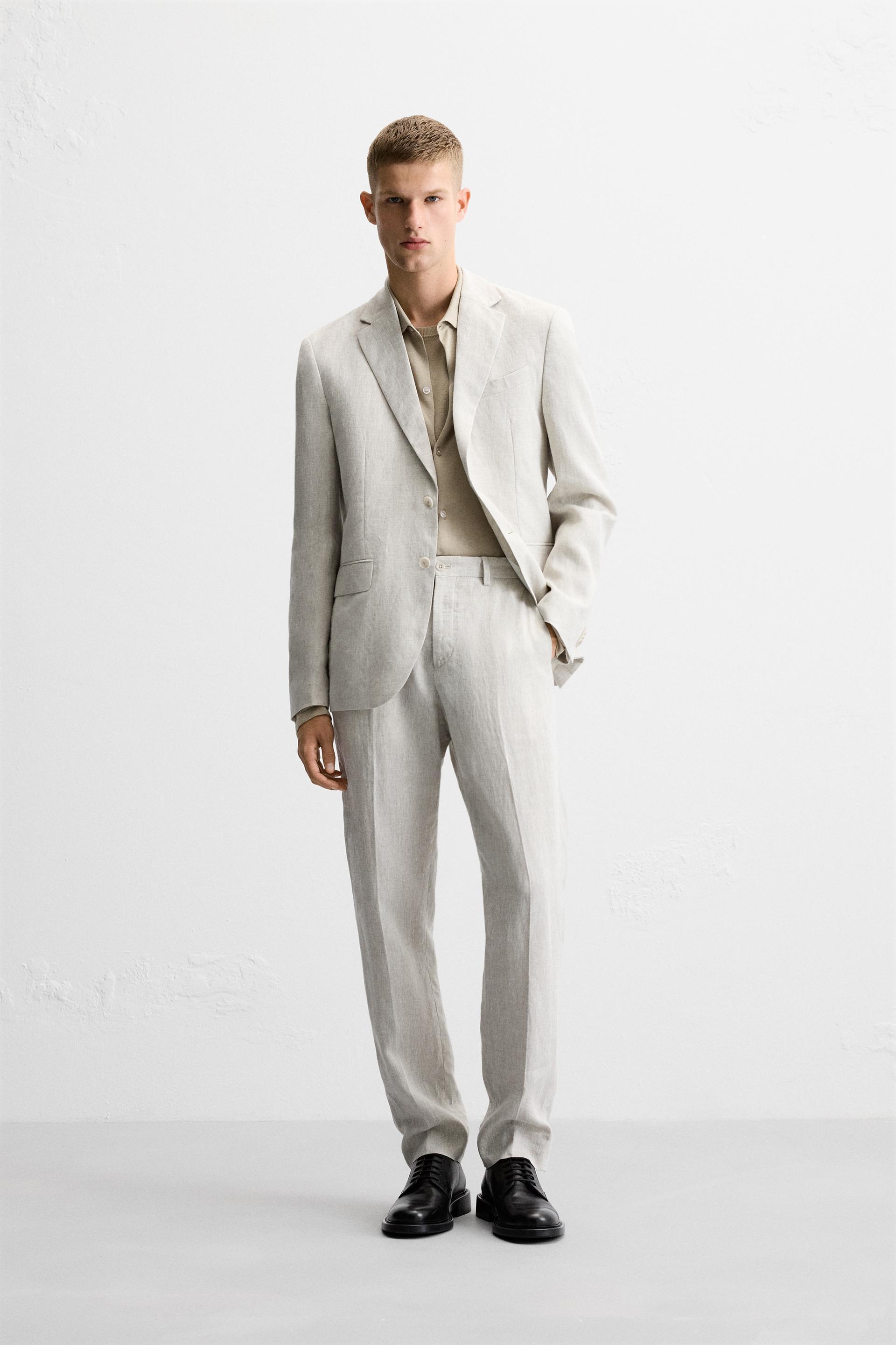 SUIT PANTS IN 100% LINEN Product Image