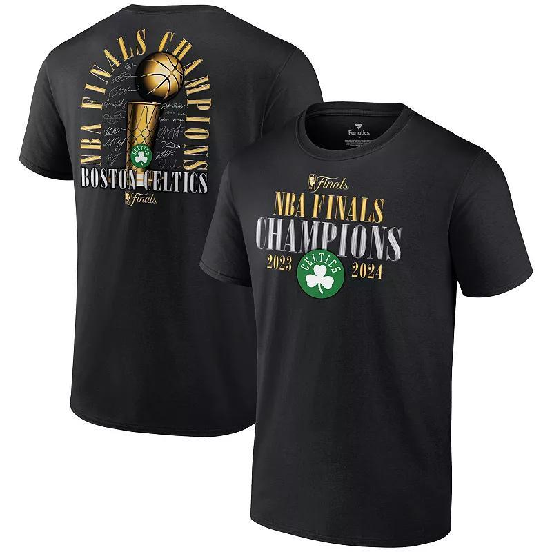 Mens Fanatics Boston Celtics 2024 NBA Finals Champions Fade Away Jumper Roster Signature T-Shirt Product Image