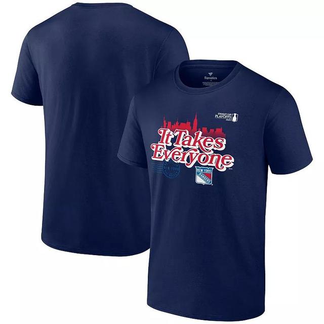 Mens Fanatics Navy New York Rangers 2024 Stanley Cup Playoffs Slogan T-Shirt Ran Blue Product Image