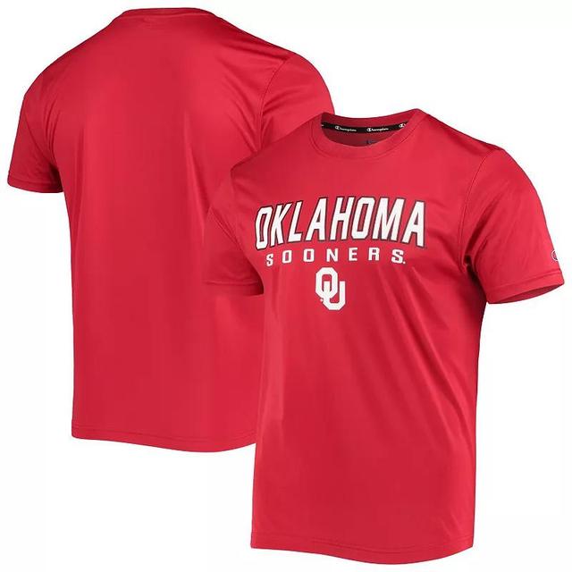 Mens Champion Crimson Oklahoma Sooners Stack T-Shirt Product Image