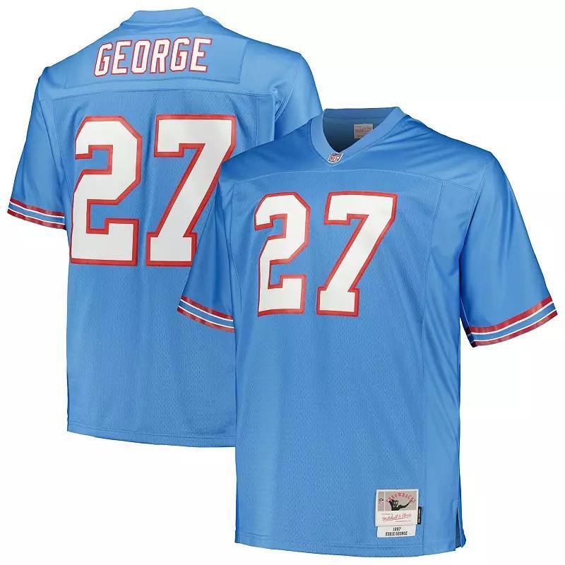 Mens Mitchell & Ness Eddie George Light Blue Houston Oilers Big & Tall 1997 Legacy Retired Player Jersey Product Image