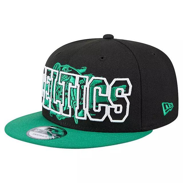 Mens New Era /Kelly Green Boston Celtics Sport Night Splatter 2-Tone 9FIFTY Snapback Hat Product Image