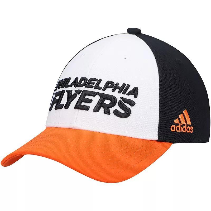 Mens adidas White Philadelphia Flyers Locker Room Adjustable Hat Product Image