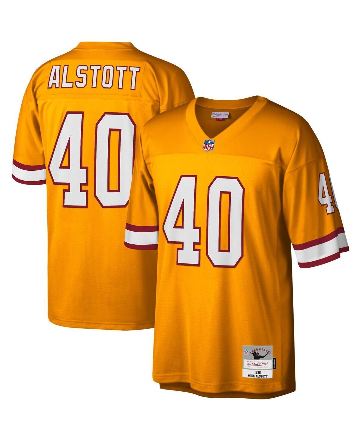 Mens Mitchell & Ness Mike Alstott Orange Tampa Bay Buccaneers Big and Tall 1996 Retired Player Replica Jersey - Orange Product Image