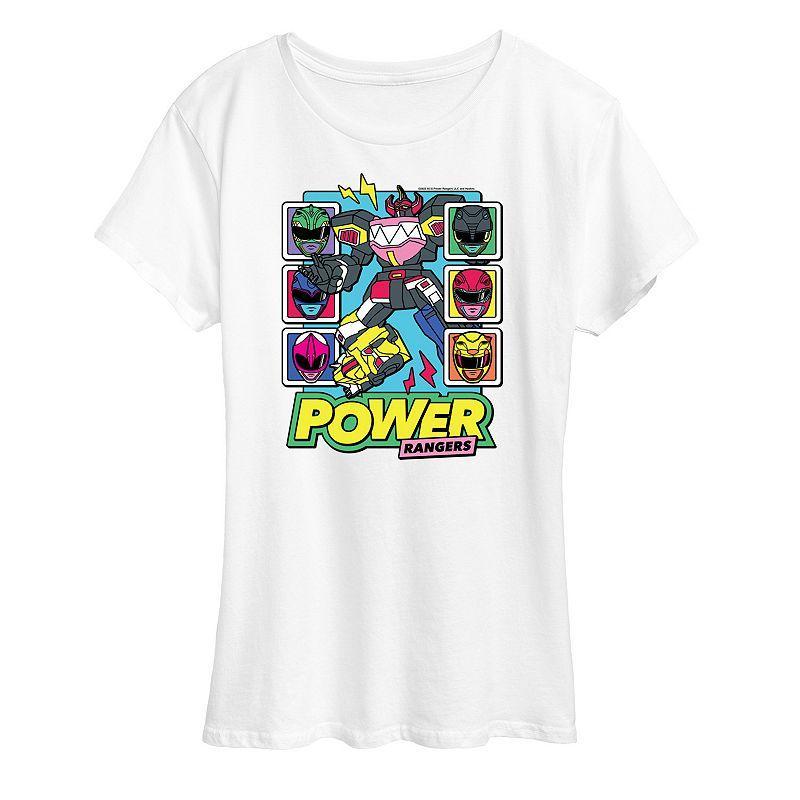 Womens Power Rangers Zord Heads Graphic Tee Product Image