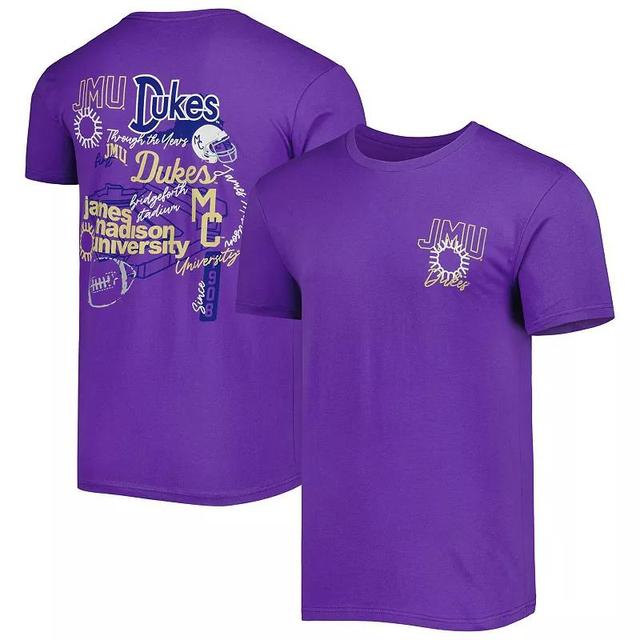 Mens Purple James Madison Dukes Through the Years T-Shirt Product Image