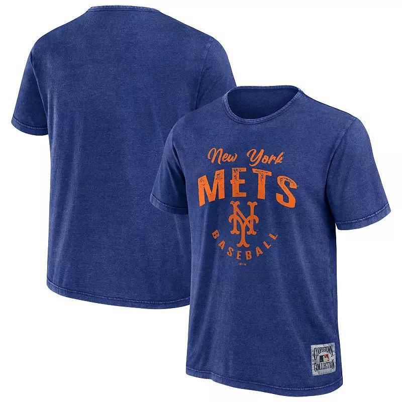 Fanatics Mens Navy New York Mets Cooperstown Collection Washed T-Shirt Product Image