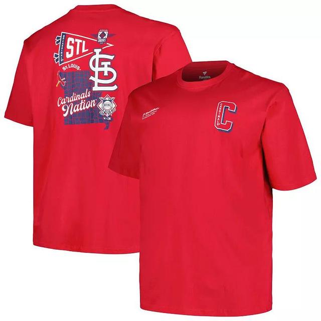 Mens Profile St. Louis Cardinals Big & Tall Split Zone T-Shirt Product Image